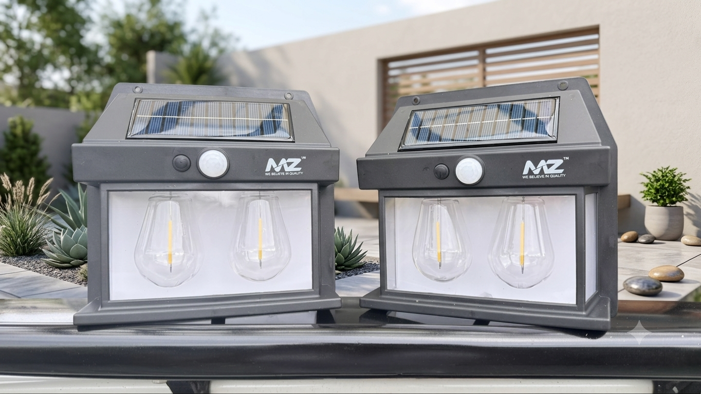 Solar Motion Sensor LED Wall Lamp | Waterproof Outdoor Garden Security Light